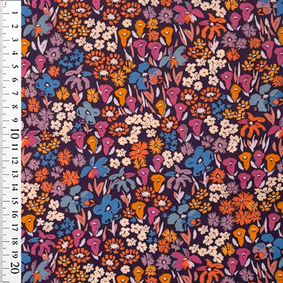 Fast Rayon med Bloomkind Meadow Dusk - KreStoffer