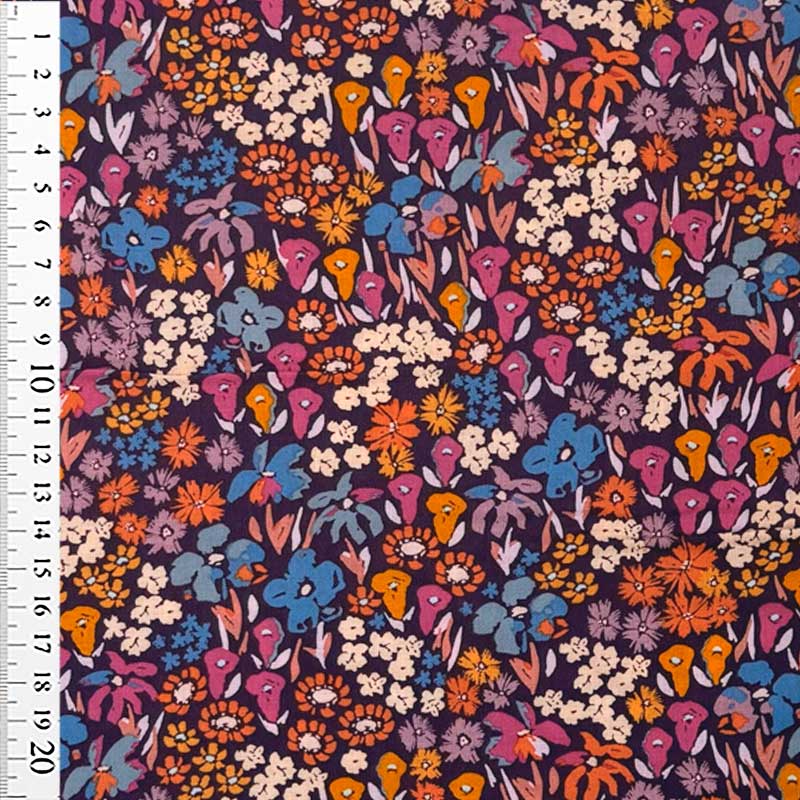 Fast Rayon med Bloomkind Meadow Dusk - KreStoffer