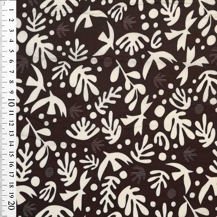 Fast Rayon med Boho Birds Truffle