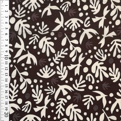 Fast Rayon med Boho Birds Truffle - KreStoffer