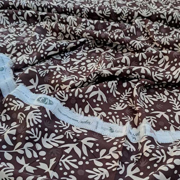 Fast Rayon med Boho Birds Truffle