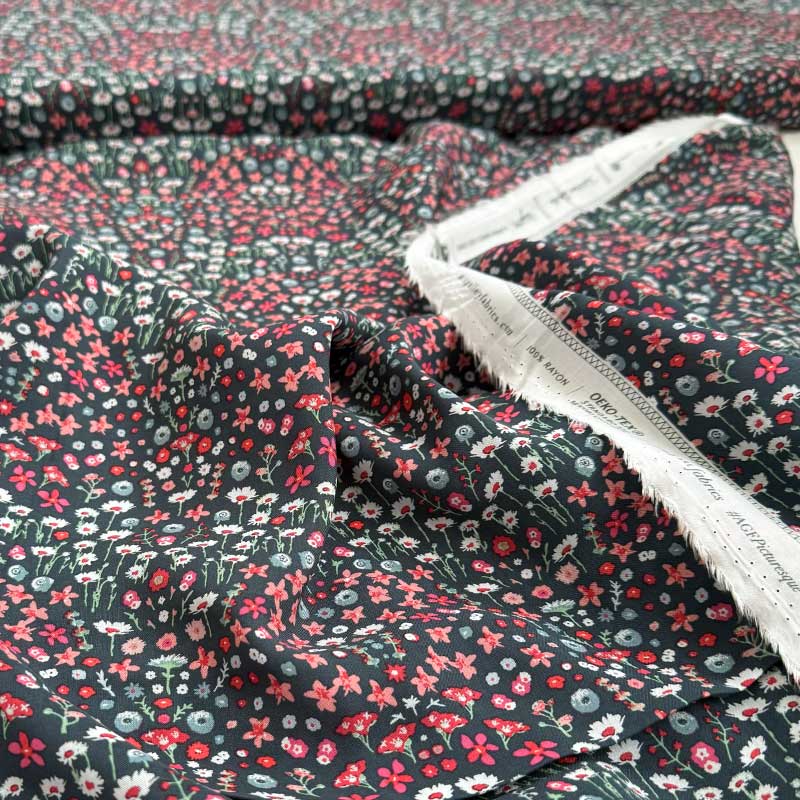 Fast Rayon med Painted Cerise Field