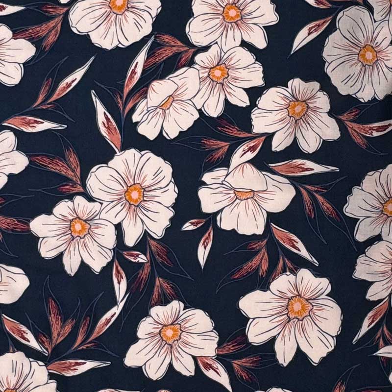 Fast Rayon med tonede blomstrer i skumring