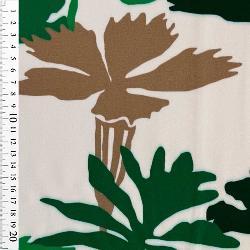 Fast viscose med abstrakte blomster - KreStoffer