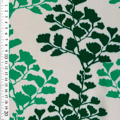 Fast viscose med abstrakte blomstergrene - KreStoffer
