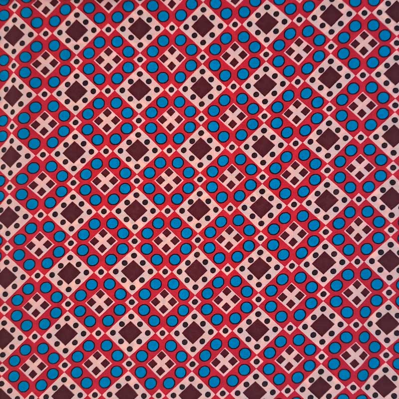 Fast viscose med geometrisk mønster - KreStoffer