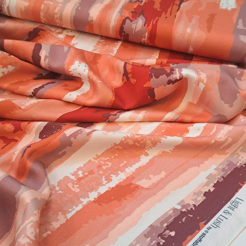 Fast viscose med malede striber fra Light and Lush