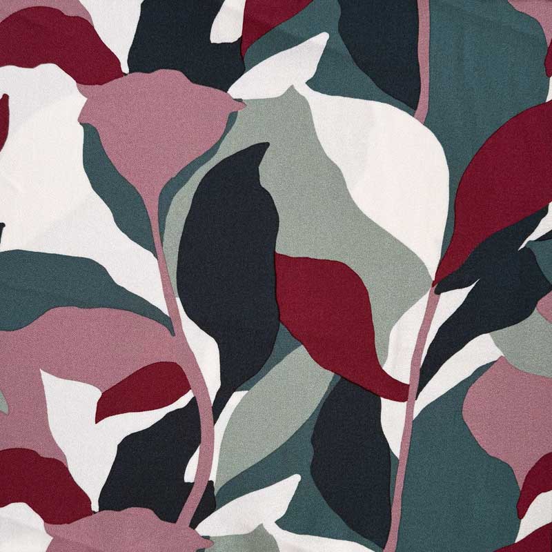 Fast viscose med maleri blomster grøn