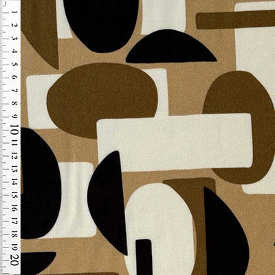 Fast viscose med retro print - KreStoffer