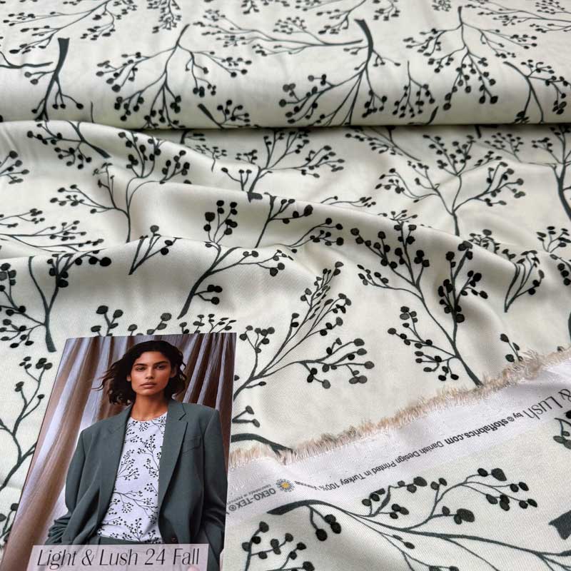 Fast viscose med små grene - KreStoffer