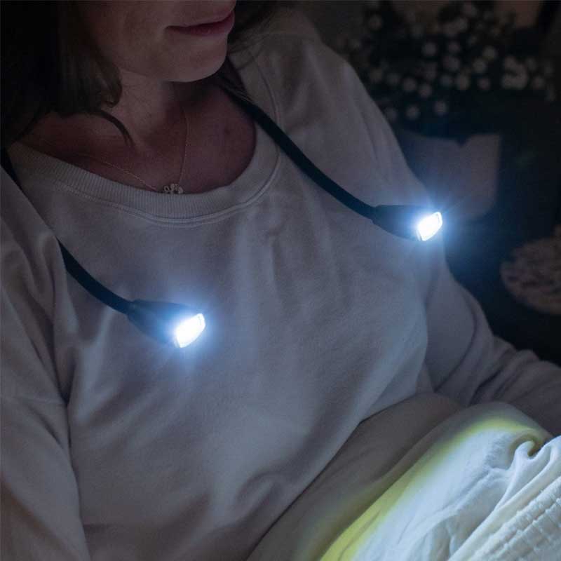 Fleksibel LED nakkelampe i sort - KreStoffer