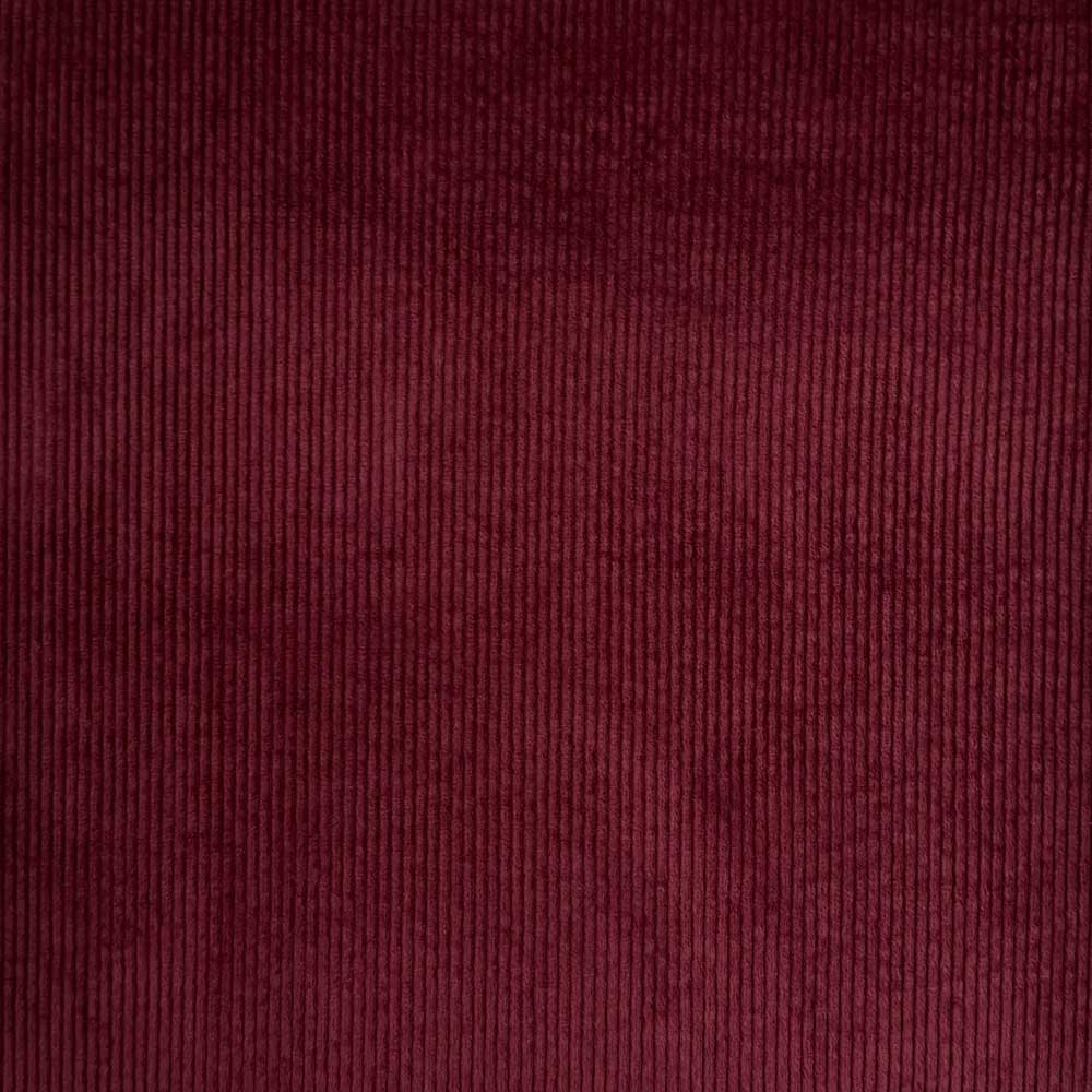 Bredriflet fløjl med stræk burgundy