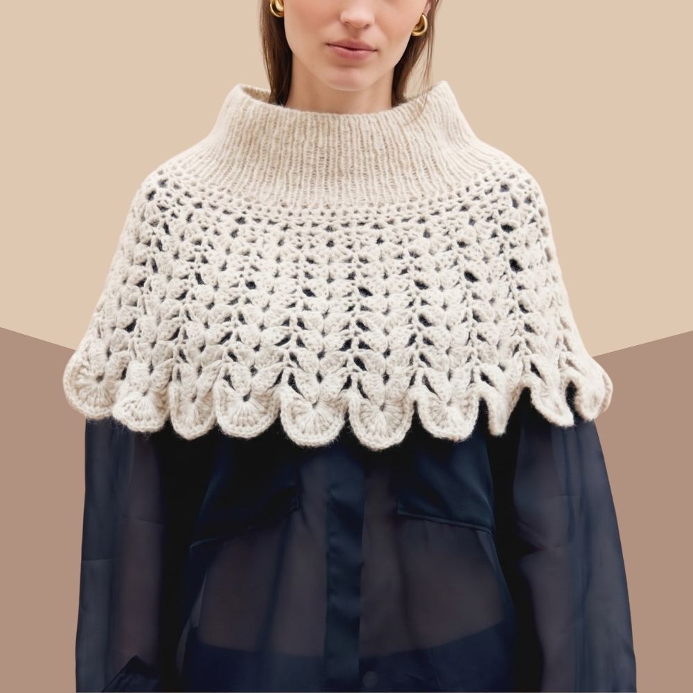 Kit 2606-15 DIY Flowerfield Poncho i KOS garn