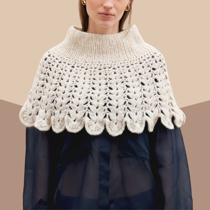 Kit 2606-15 DIY Flowerfield Poncho i KOS garn