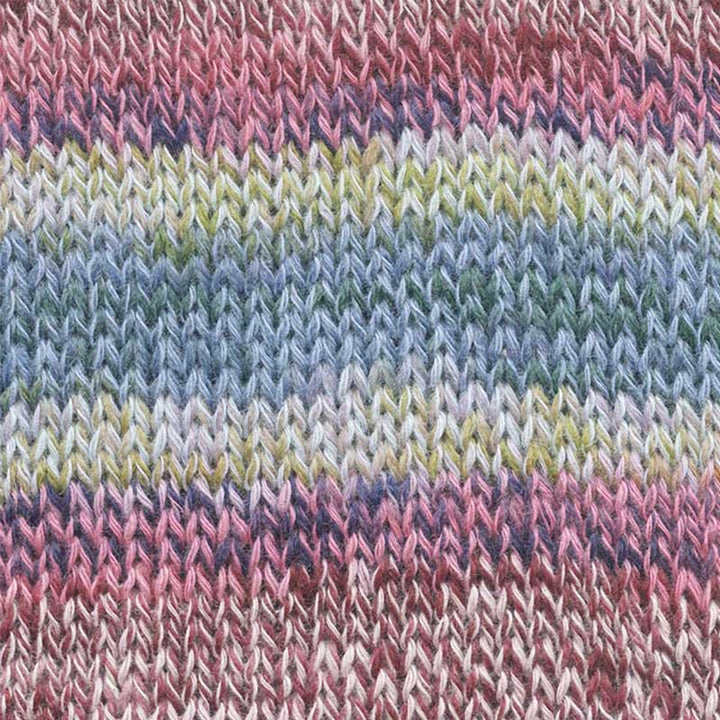 Footprints garn fra Lang Yarns Rosa blå grøn mix