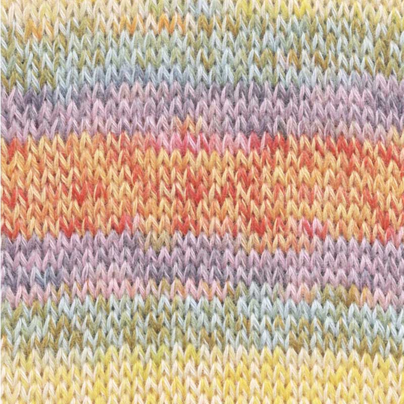 Footprints garn fra Lang Yarns Grøn koral syren mix