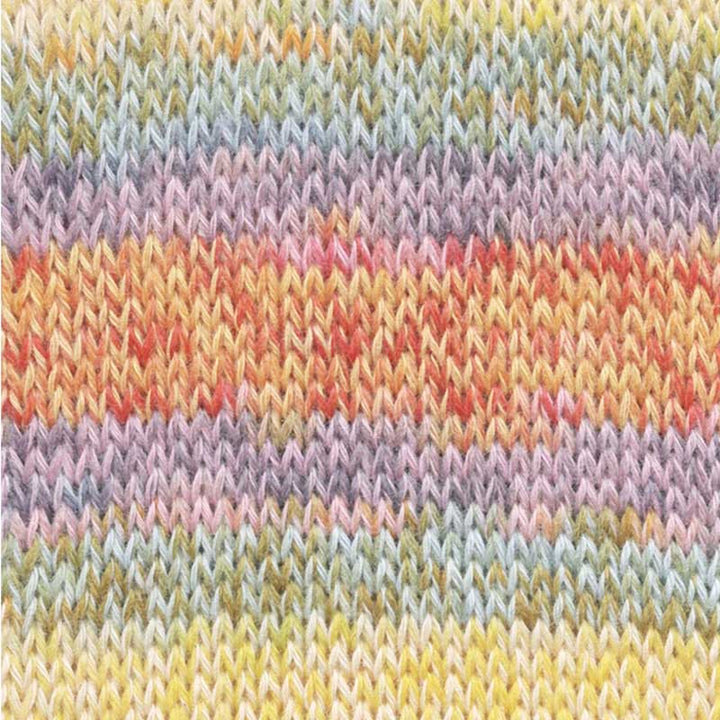 Footprints garn fra Lang Yarns Grøn koral syren mix