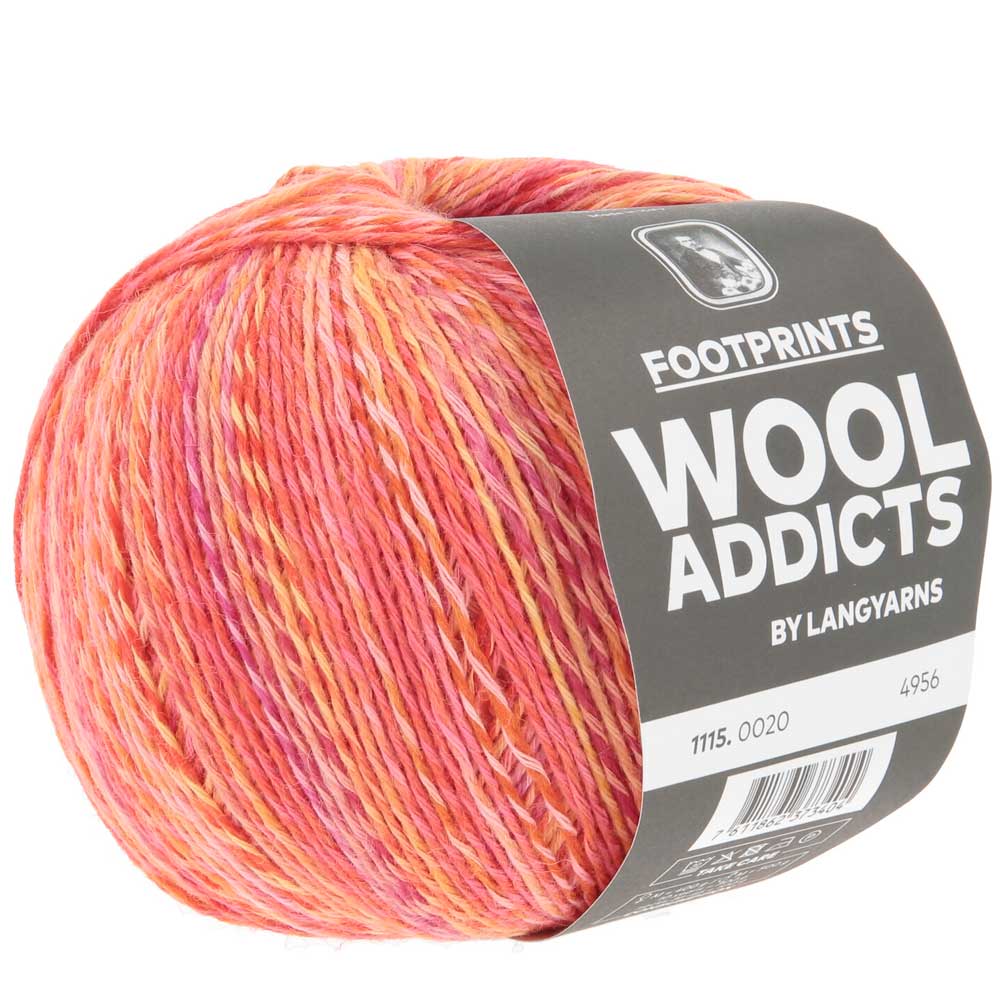 Footprints garn fra Lang Yarns Orange gul