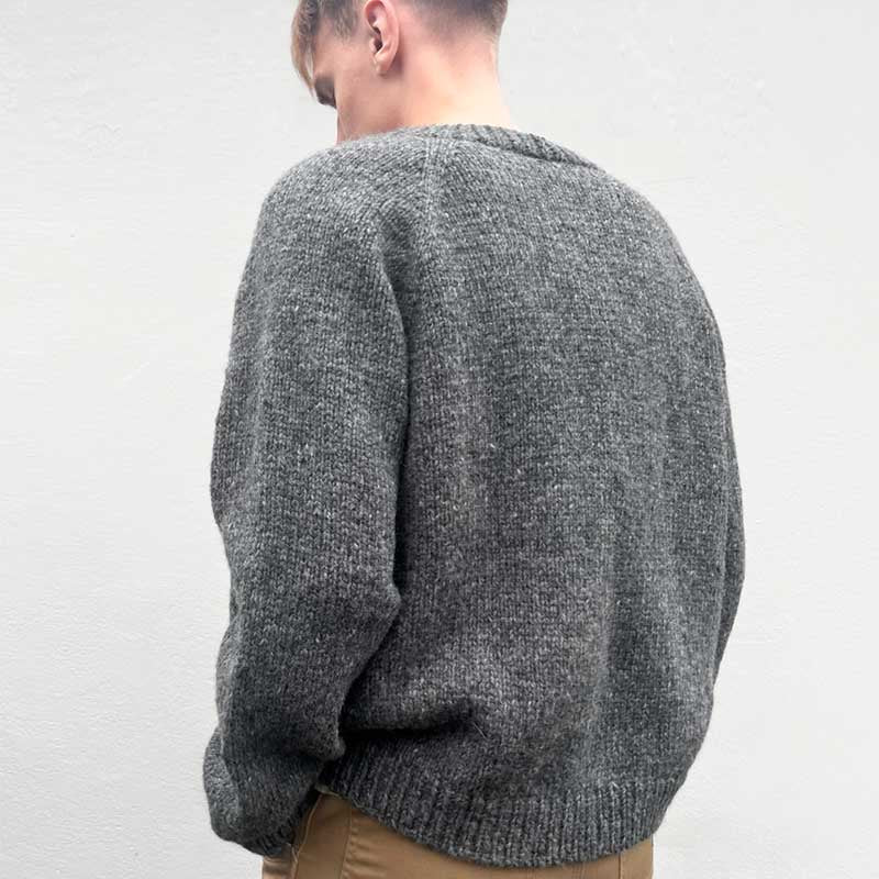 Strikkekit Foundation Cardigan Man fra Le Knit i Fritidsgarn