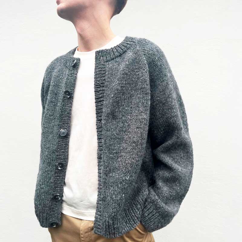 Strikkekit Foundation Cardigan Man fra Le Knit i Fritidsgarn