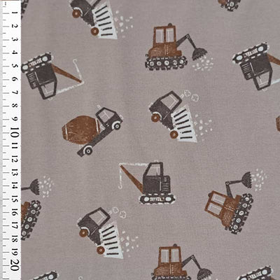 French Terry med maskiner, sand - KreStoffer
