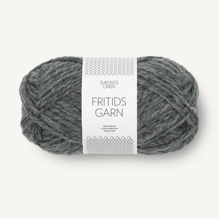 Fritidsgarn fra Sandnes Garn Mørk gråmeleret