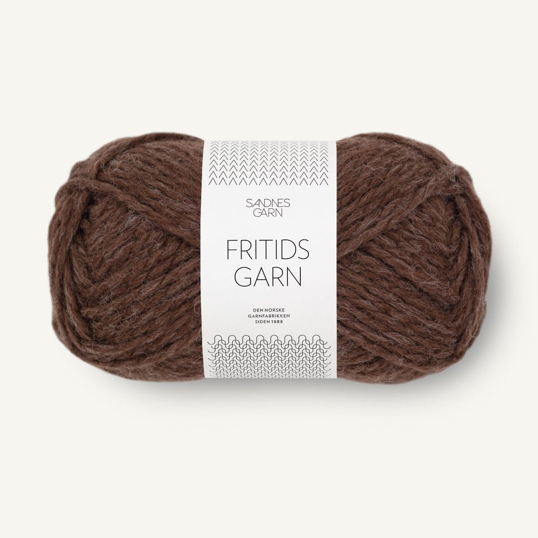 Fritidsgarn fra Sandnes Garn Mørk brunmeleret