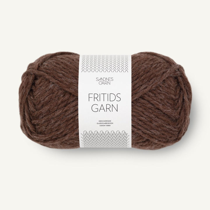 Fritidsgarn fra Sandnes Garn Mørk brunmeleret
