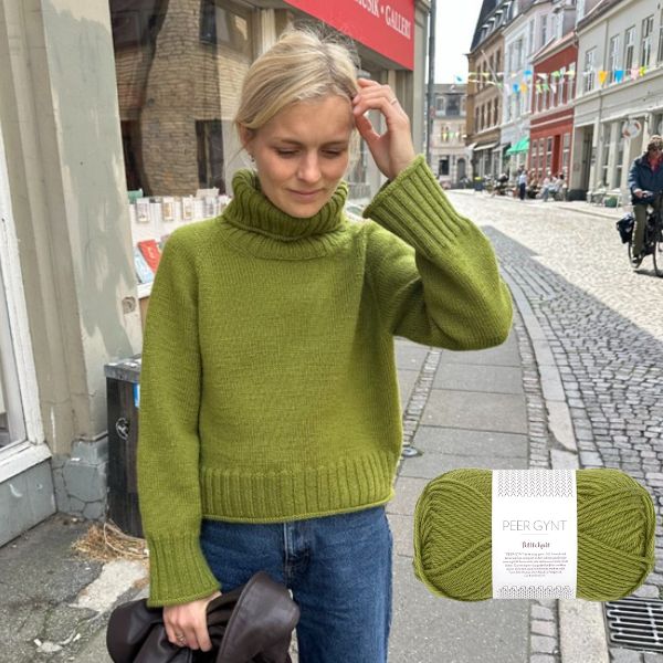 Garnpakke Amy Sweater fra PetiteKnit i Peer Gynt garn