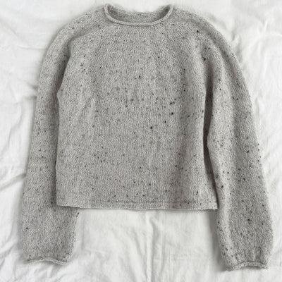 Garnpakke Plain Yoke Blouse fra Le Knit i Tynd Silk Mohair & Alpakka Følgetråd - KreStoffer