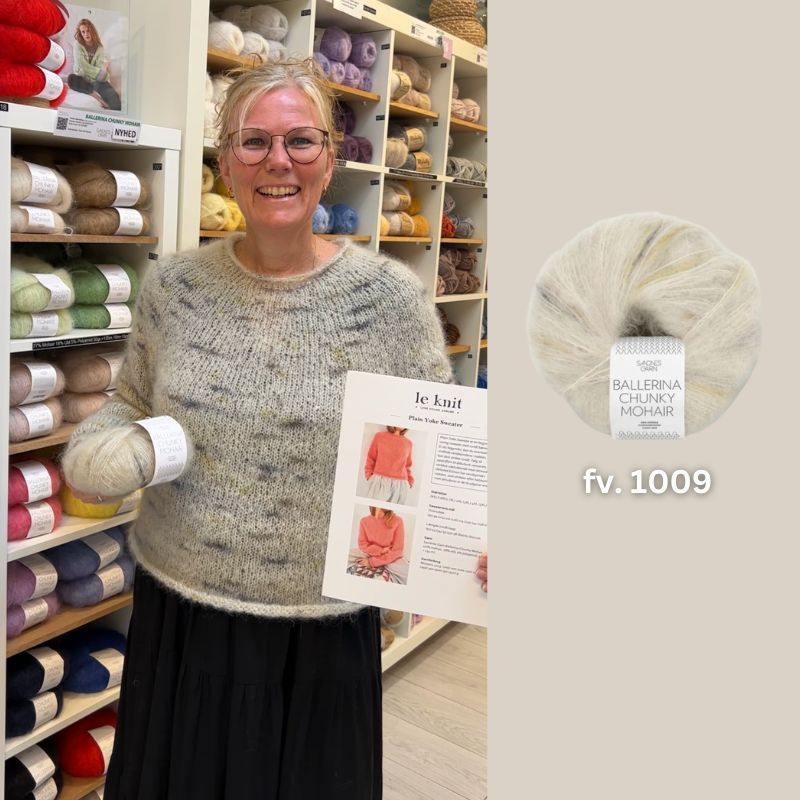 Plain Yoke sweater fra Le Knit (Opskrift i fysisk papirudgave)