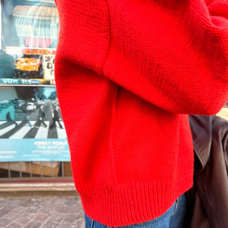 Garnpakke Scarlet sweater fra PetiteKnit i Double Sunday