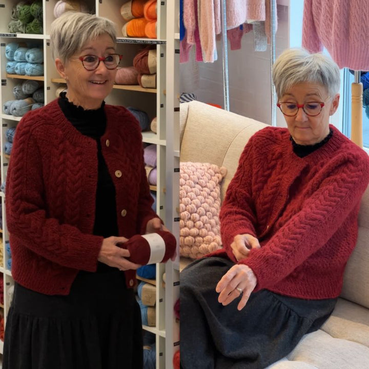 Strikkekit Siri Cardigan fra Le knit i KOS Garn fra Sandnes