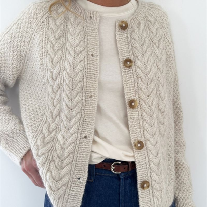 Garnpakke Siri Cardigan fra Le knit i KOS Garn fra Sandnes - KreStoffer