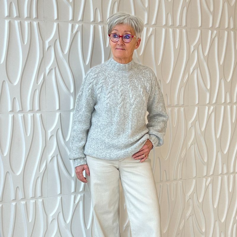Garnpakke til Børsen Sweater i KOS garn fra Sandnes Garn - KreStoffer