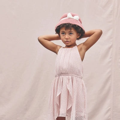 Hæklekit bøllehat til børn i Mandarin Petit fra Sandnes Garn 2206-7