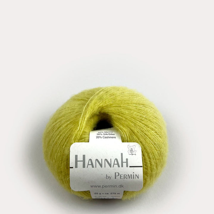 Hannah garn fra Permin Lime gul