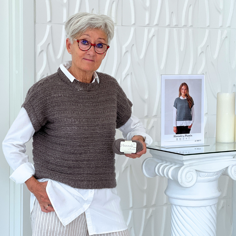 Strikkekit Hannah T-shirt fra Permin