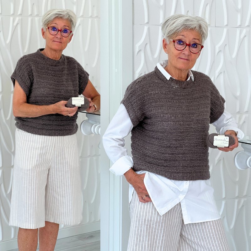 Strikkekit Hannah T-shirt fra Permin