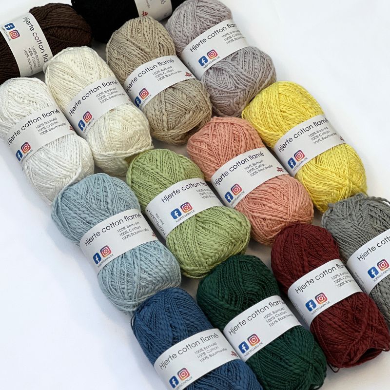 farver af Hjerte Cotton Flame garn fra Hjertegarn 