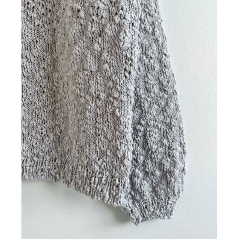 Hodsager Dame Sweater i Hjerte Cotton Flamé garn