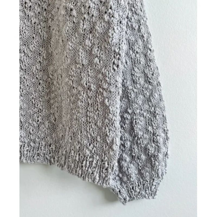 Hodsager Dame Sweater i Hjerte Cotton Flamé garn