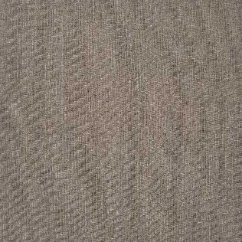 Ensfarvet grov hør mørk beige