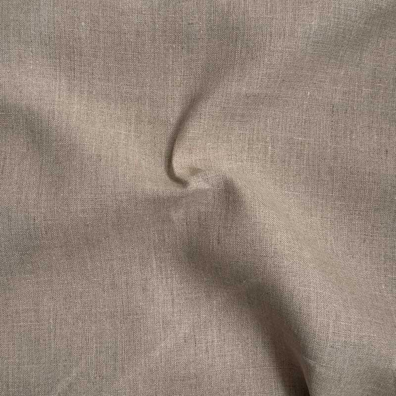 Ensfarvet grov hør mørk beige