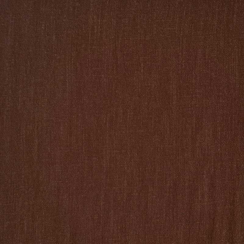 Ensfarvet fast viscose / hør, brun