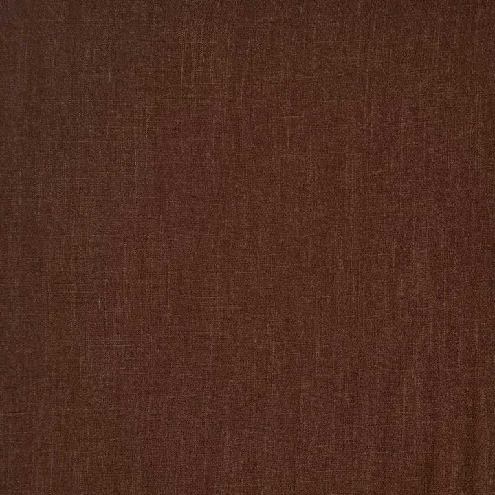 Ensfarvet fast viscose / hør, brun
