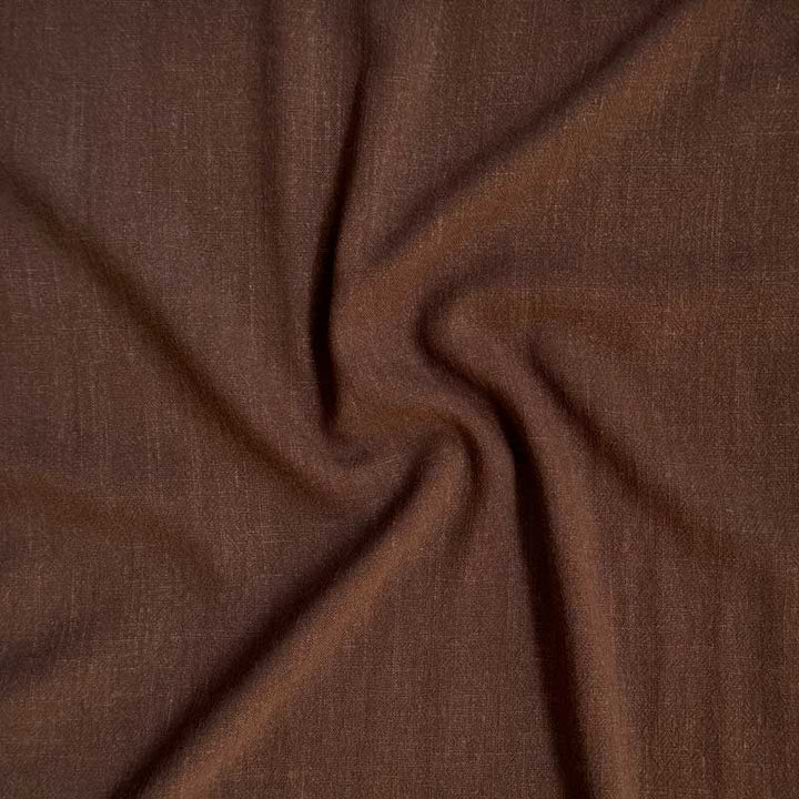 Ensfarvet fast viscose / hør, brun