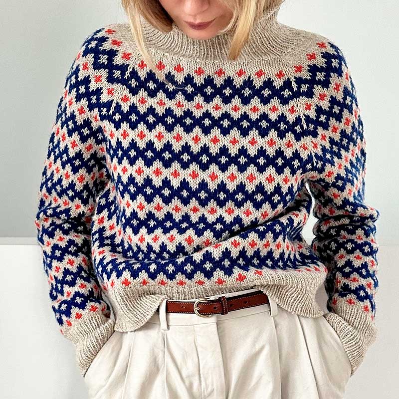 Strikkekit Inge Sweater fra Le knit i Peer Gynt