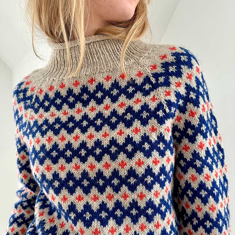 Strikkekit Inge Sweater fra Le knit i Peer Gynt