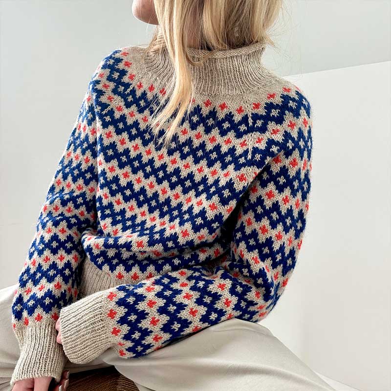 Strikkekit Inge Sweater fra Le knit i Peer Gynt